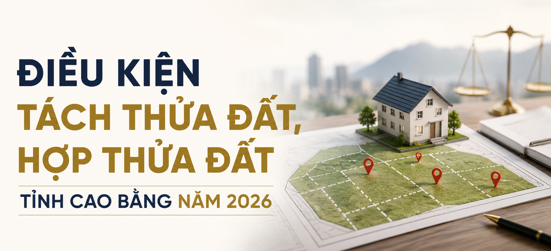 Điều kiện tách thửa đất hợp thửa đất tỉnh Cao Bằng năm 2026 ra sao?