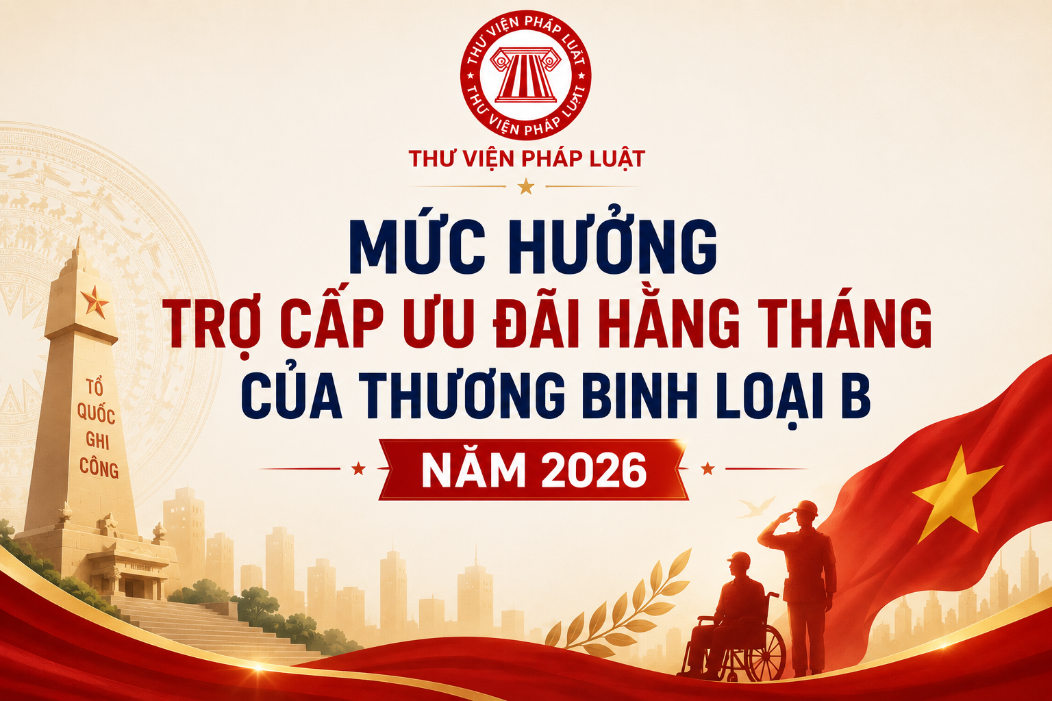 Mức hưởng trợ cấp ưu đãi hằng tháng của thương binh loại B theo Nghị định 321/2026/NĐ-CP ra sao?