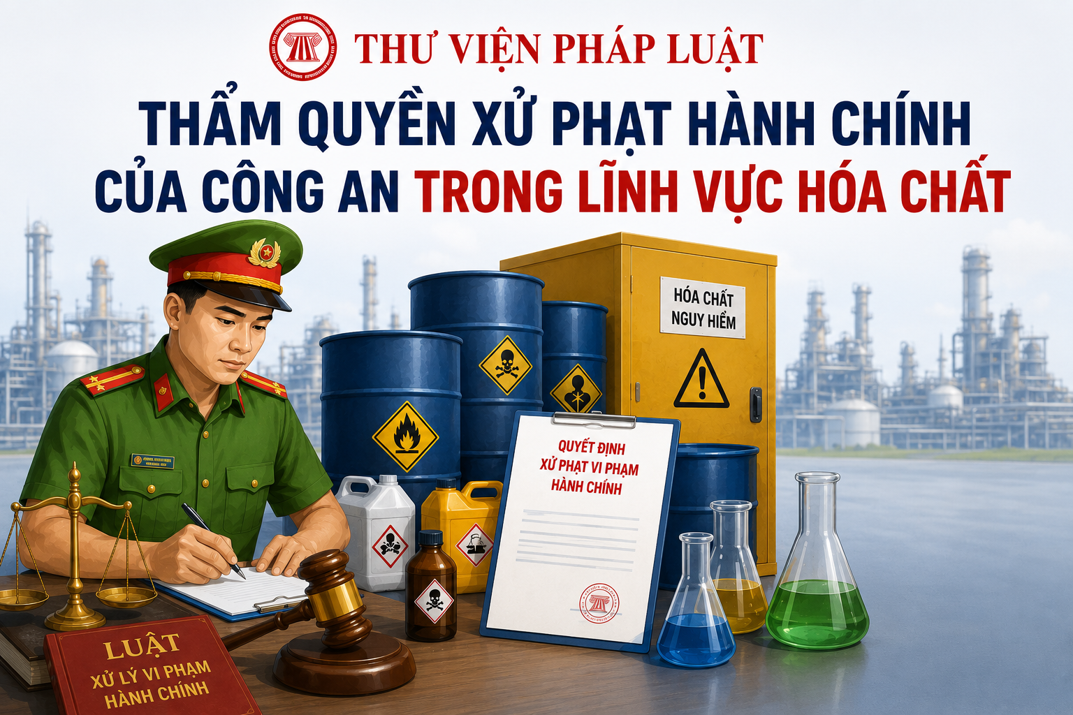 Thẩm quyền xử phạt hành chính của công an trong lĩnh vực hóa chất ra sao?