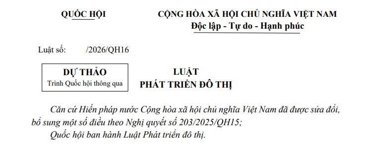 Dự thảo Luật Phát triển đô thị năm 2026 có nội dung ra sao?