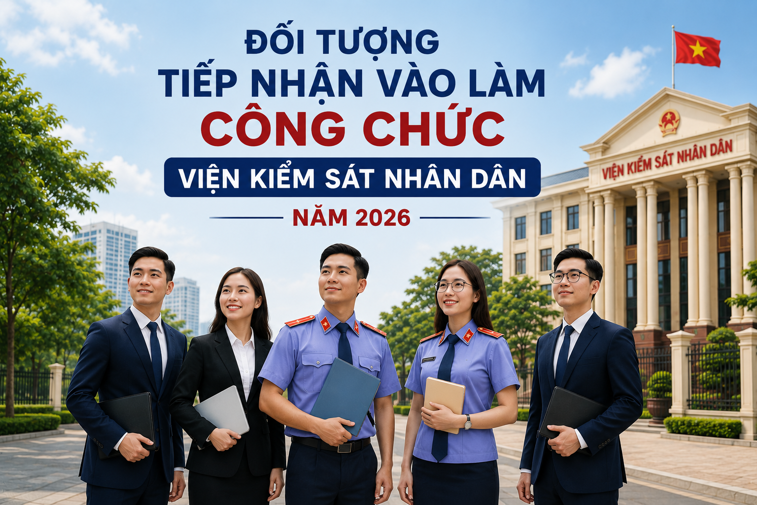 Đối tượng tiếp nhận vào làm công chức Viện kiểm sát nhân dân quy định ra sao?