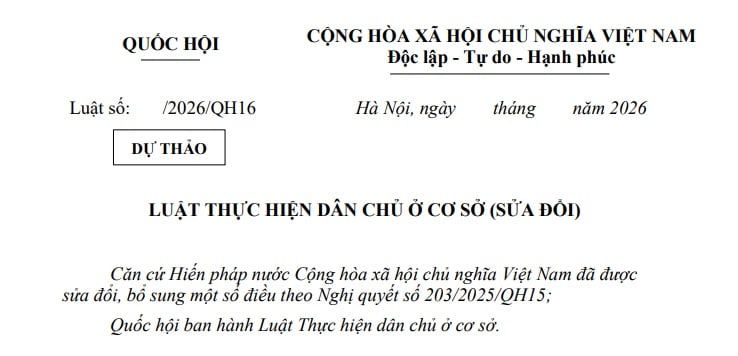 Dự thảo Luật Thực hiện dân chủ ở cơ sở (sửa đổi) có nội dung gì?