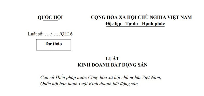 Dự thảo Luật Kinh doanh bất động sản năm 2026 có những nội dung gì?