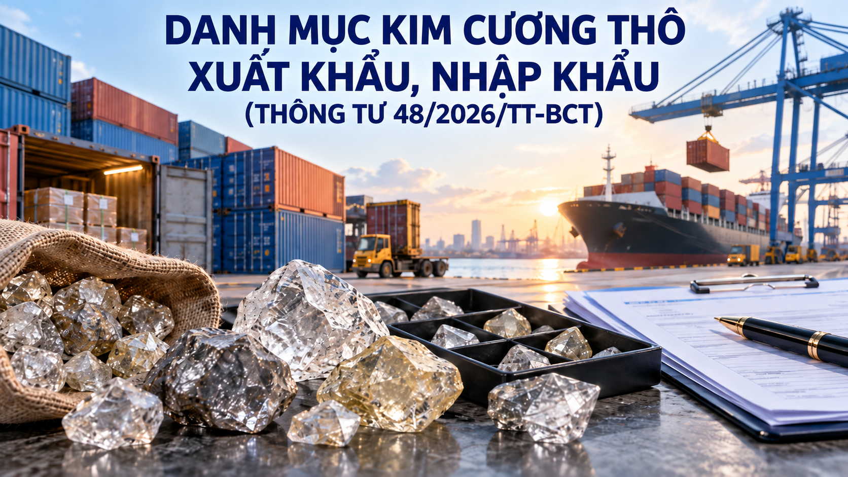 Danh mục kim cương thô xuất nhập khẩu theo Thông tư 48/2026/TT-BCT thế nào?