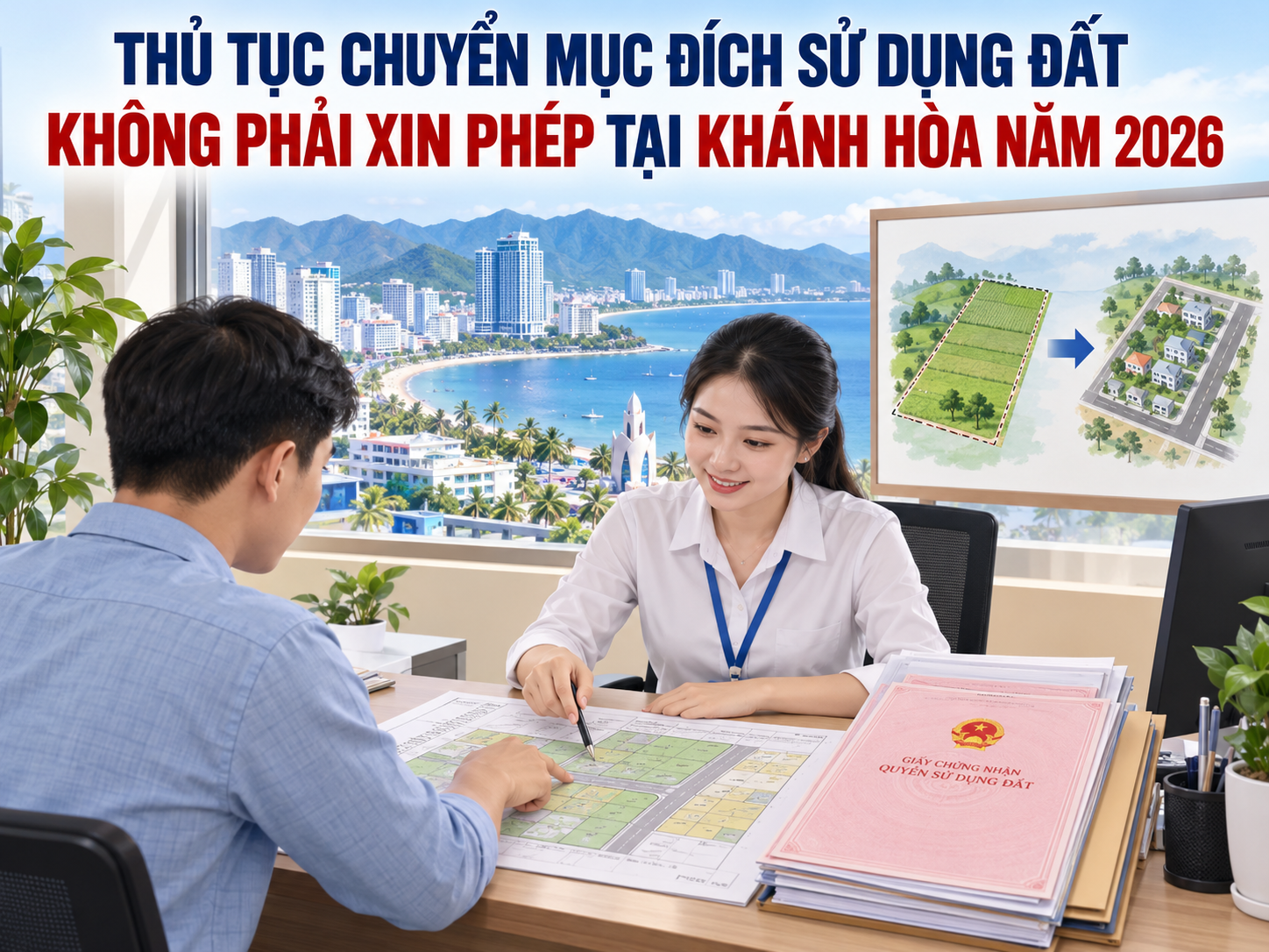 Thủ tục chuyển mục đích sử dụng đất không phải xin phép tại Khánh Hòa năm 2026 thế nào?