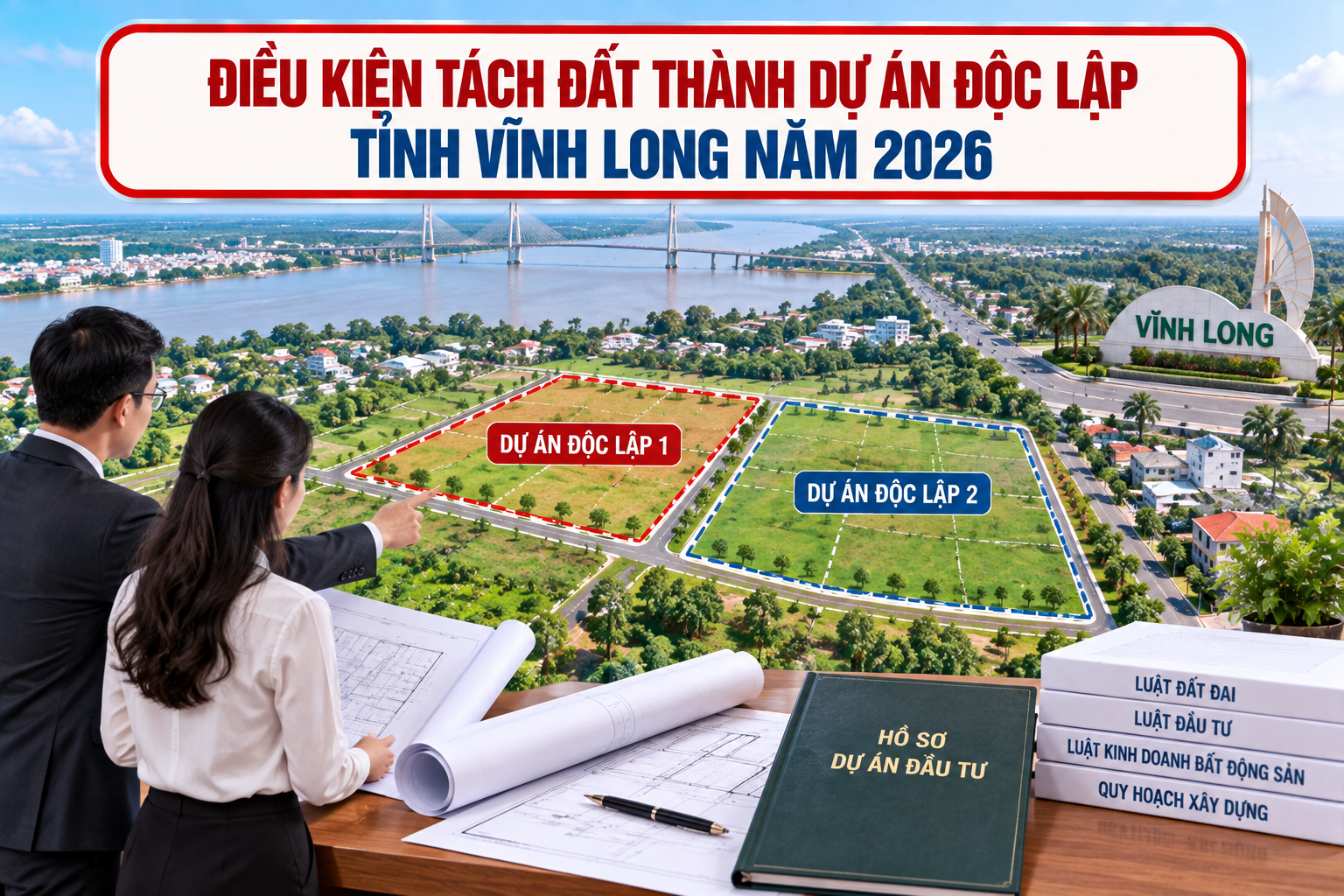 Điều kiện tách đất thành dự án độc lập tỉnh Vĩnh Long năm 2026 thế nào?