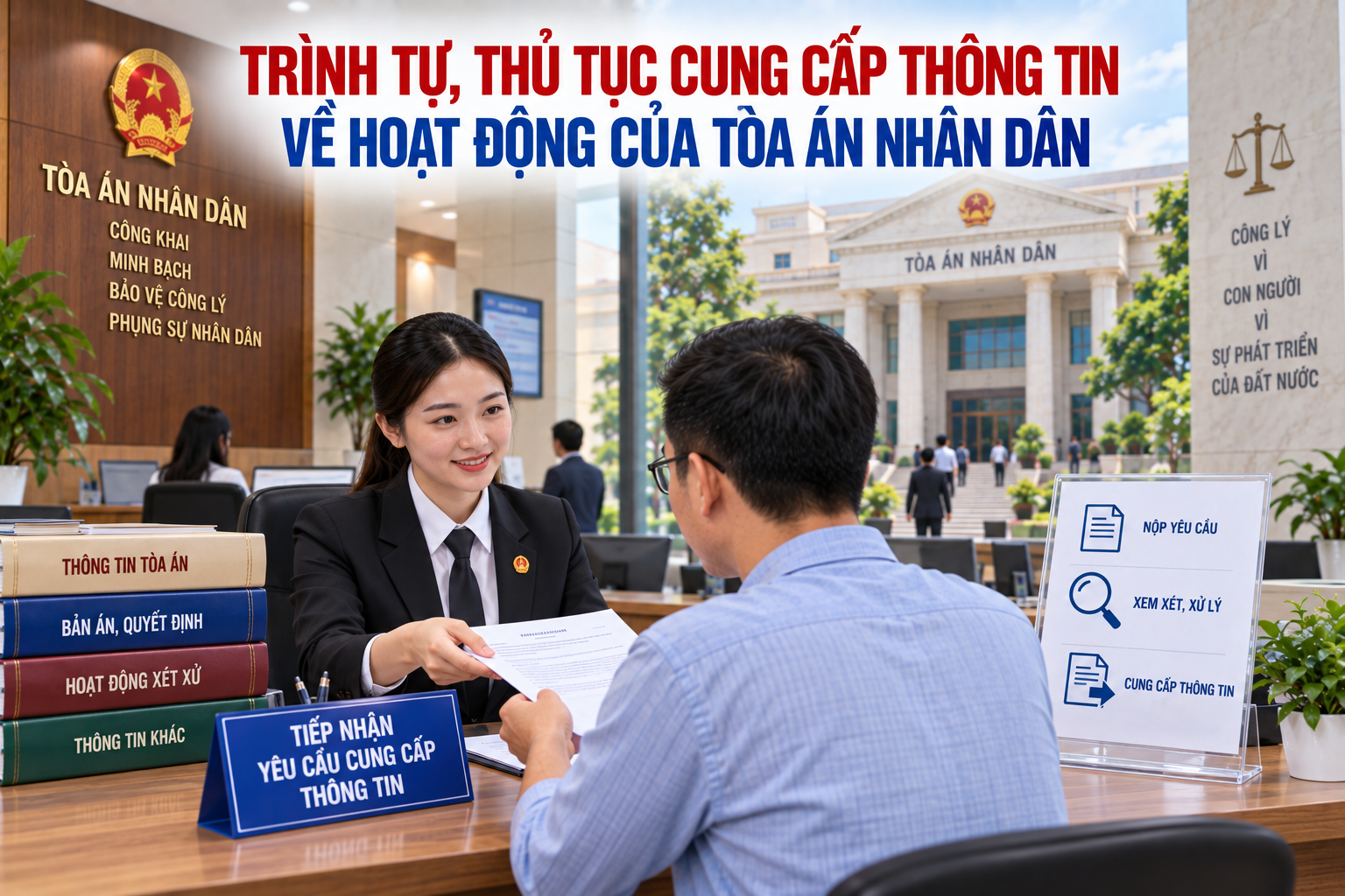 Trình tự, thủ tục cung cấp thông tin về hoạt động của Tòa án nhân dân ra sao?