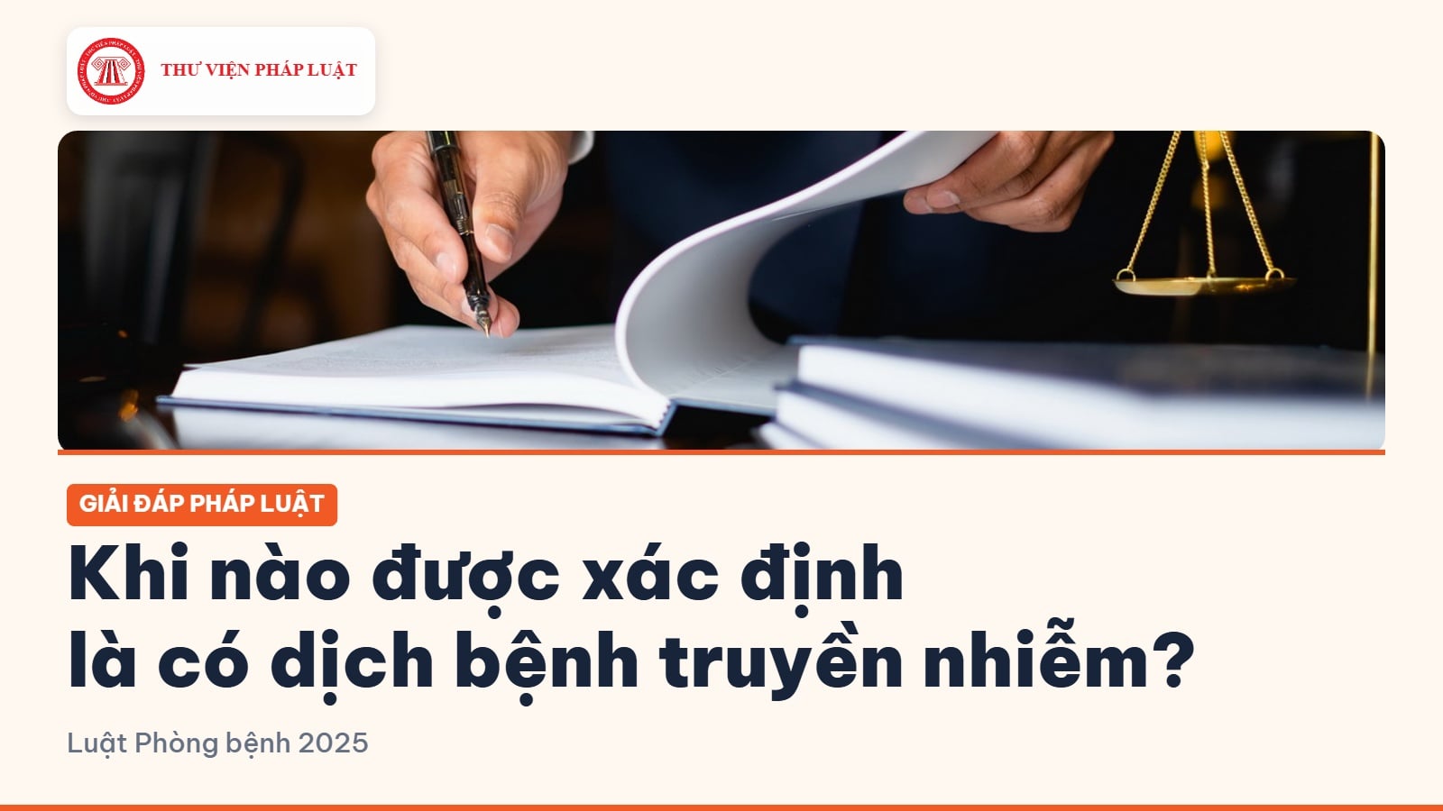 Khi nào được xác định là có dịch bệnh truyền nhiễm?