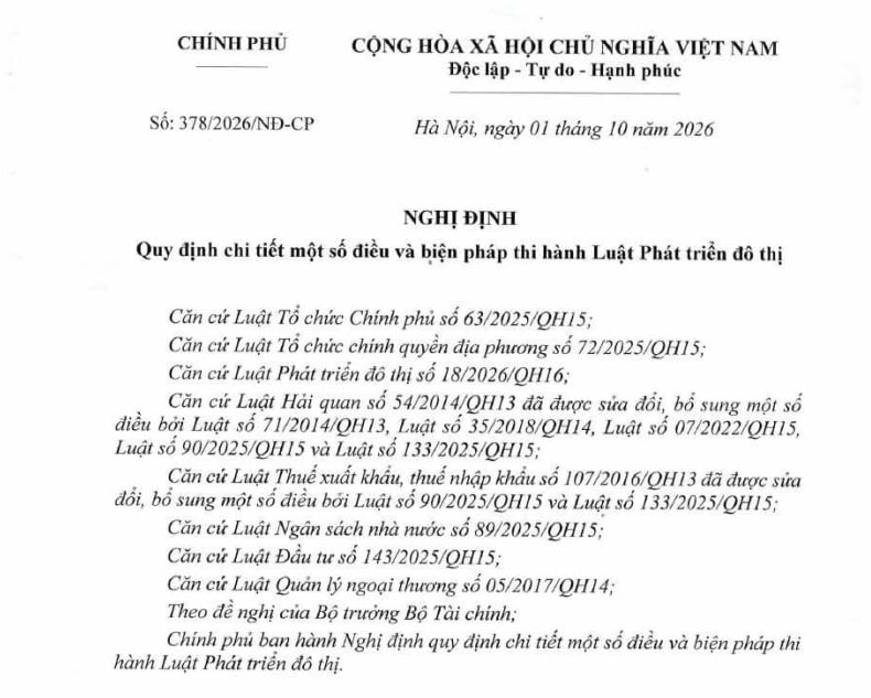 Nghị định 378/2026/NĐ-CP hướng dẫn Luật Phát triển đô thị 2026 có nội dung gì?