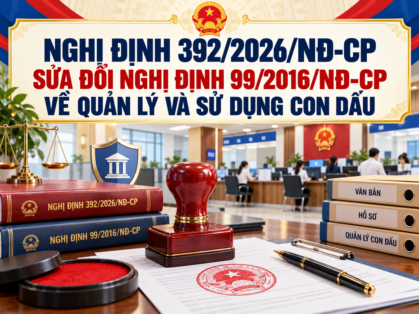 Nghị định 392/2026/NĐ-CP sửa đổi Nghị định 99 về sử dụng con dấu thế nào?