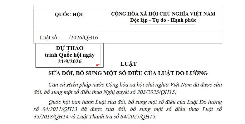 Dự thảo Luật sửa đổi Luật Đo lường năm 2026 (dự thảo lần 2) có nội dung gì?