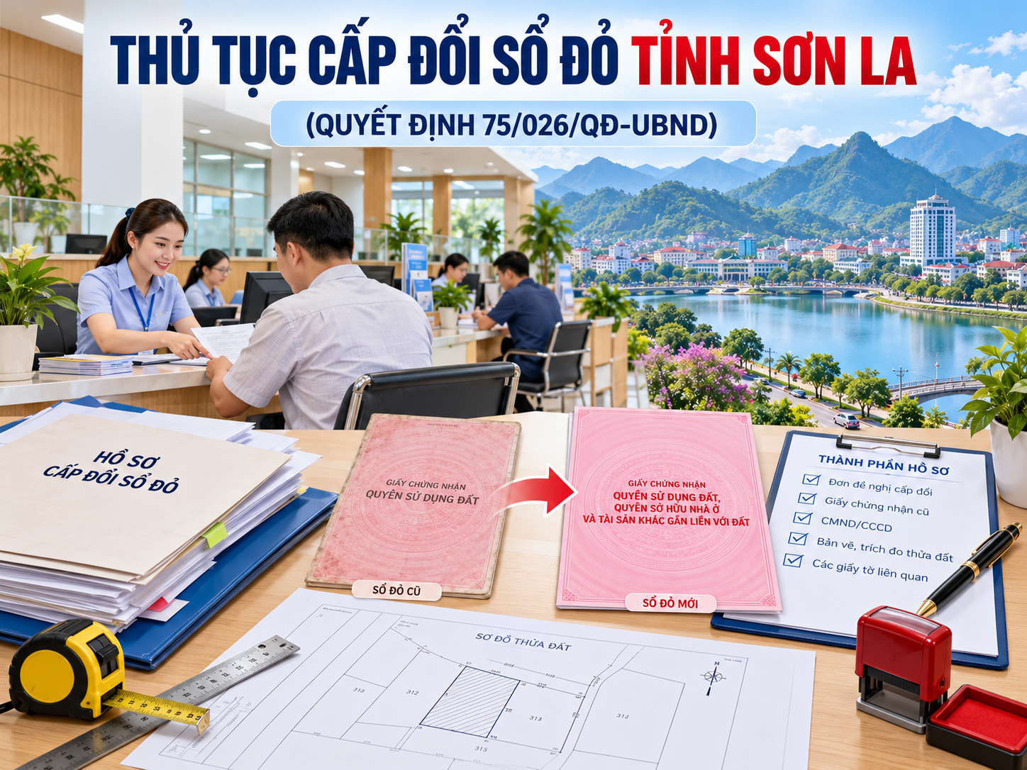 Thủ tục cấp đổi Sổ đỏ tỉnh Sơn La theo Quyết định 75/026/QĐ-UBND ra sao?