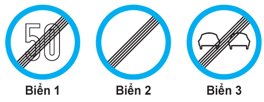 Biển nào dưới đây báo hiệu hết cấm vượt?