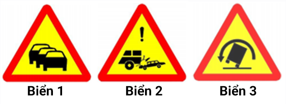 Biển nào dưới đây cảnh báo nguy hiểm đoạn đường thường xảy ra tai nạn?