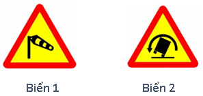 Gặp biển nào dưới đây người tham gia giao thông cần phải điều chỉnh tốc độ xe chạy cho thích hợp, đề phòng gió thổi mạnh gây lật xe?