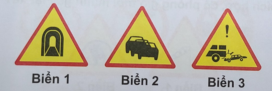 Biển nào dưới đây báo hiệu đoạn đường hay xảy ra ùn tắc giao thông?